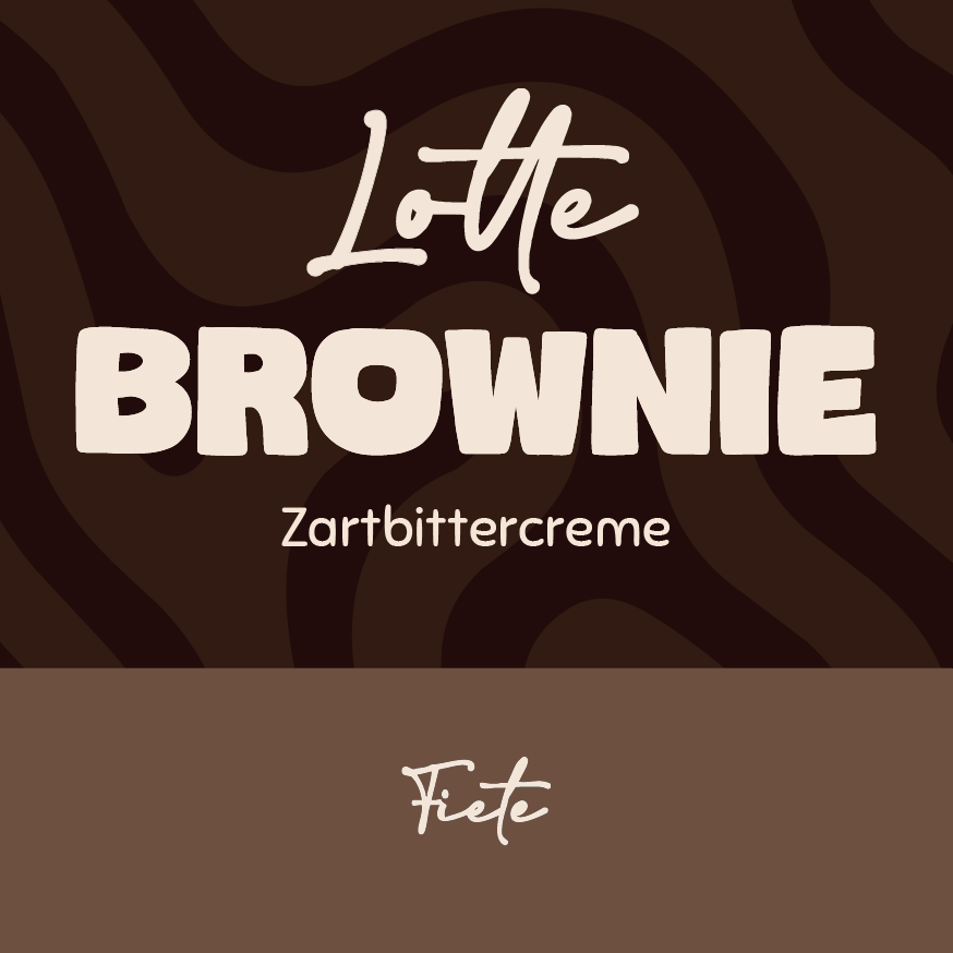 Zartbitterschokoladen Creme - Brownie